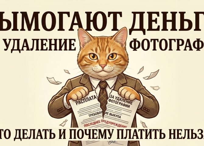 кот-эксперт рвет требование выкупа за удаление фото — инструкция против шантажа в интернете